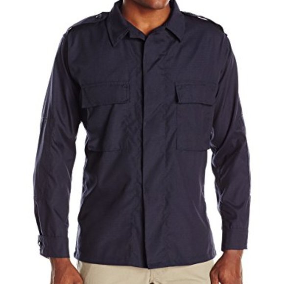 Men's Ultralight Long Sleeve Tactical Shirt Navy - Picture 1 of 8
